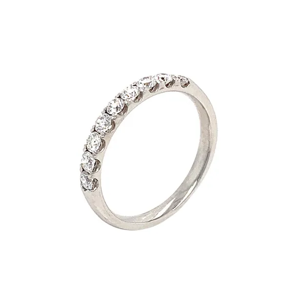 18K White Gold Diamond Band