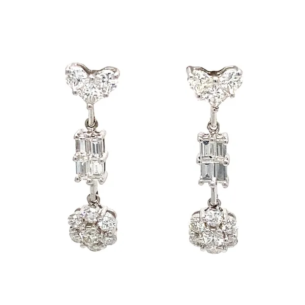 18K White Gold Diamond Earrings