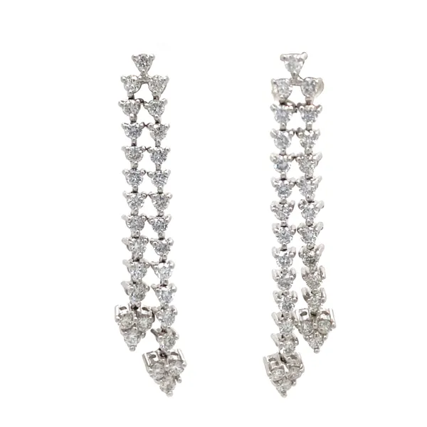 18K White Gold Diamond Earrings