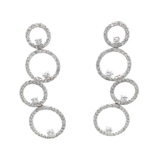 18K White Gold Diamond Earrings