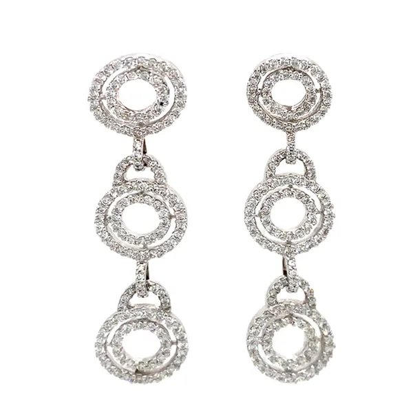 18K White Gold Diamond Earrings