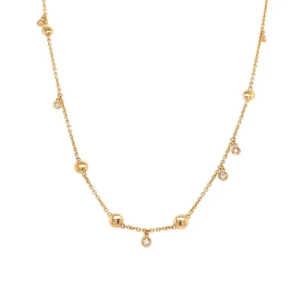 18K Yellow Gold Diamond Necklace