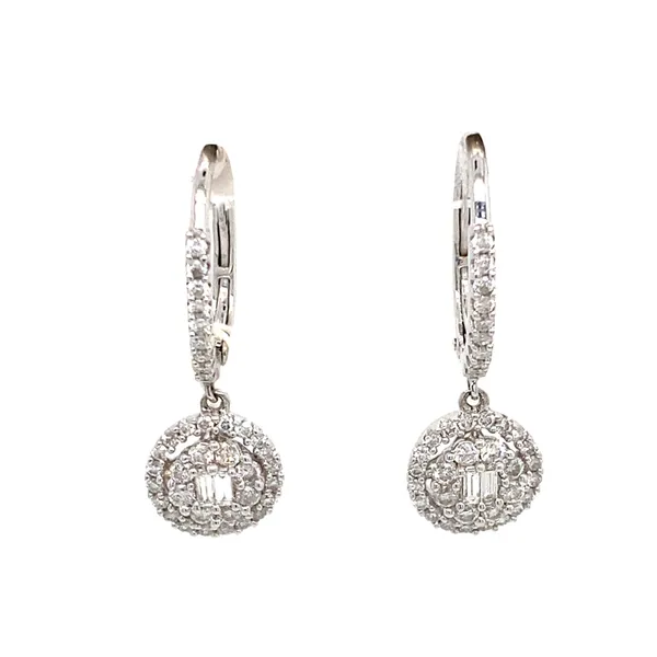 18K White Gold Diamond Earrings