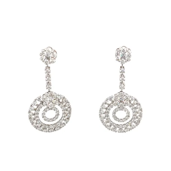 18K White Gold Diamond Earrings