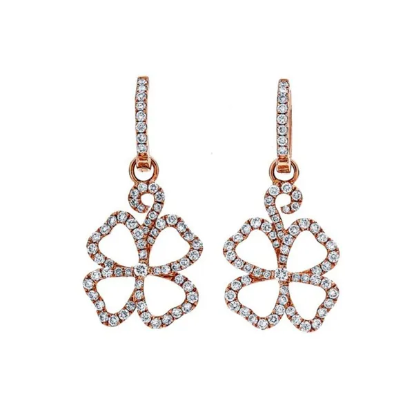 18K Rose Gold Diamond Earrings