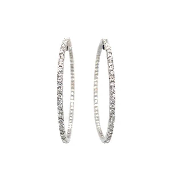 18K White Gold Diamond Earrings
