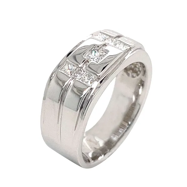 14K White Gold Diamond Men’s Ring