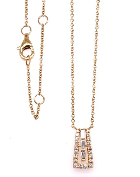 18K Yellow Gold Diamond Necklace