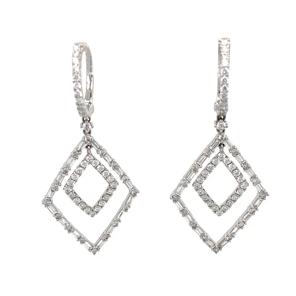 18K Yellow Gold Diamond Earrings