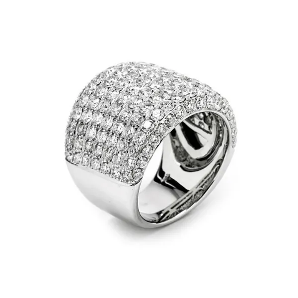 18K White Gold Diamond Band