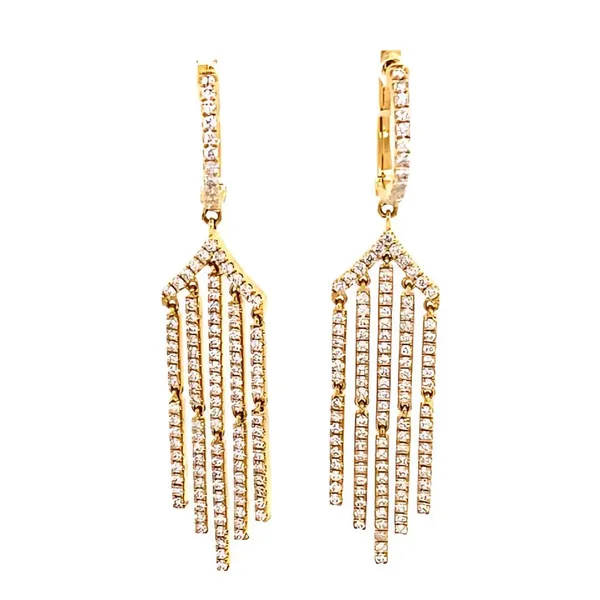 18K Yellow Gold Diamond Earrings