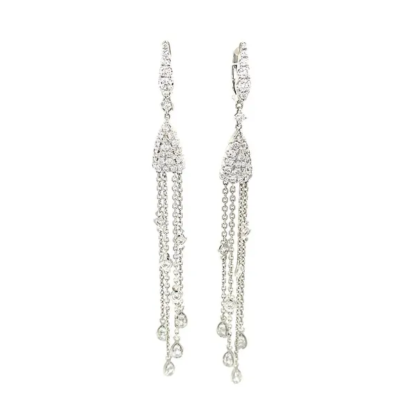 18K White Gold Diamond Earrings