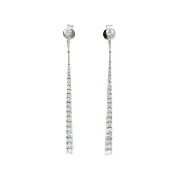 18K White Gold Diamond Earrings