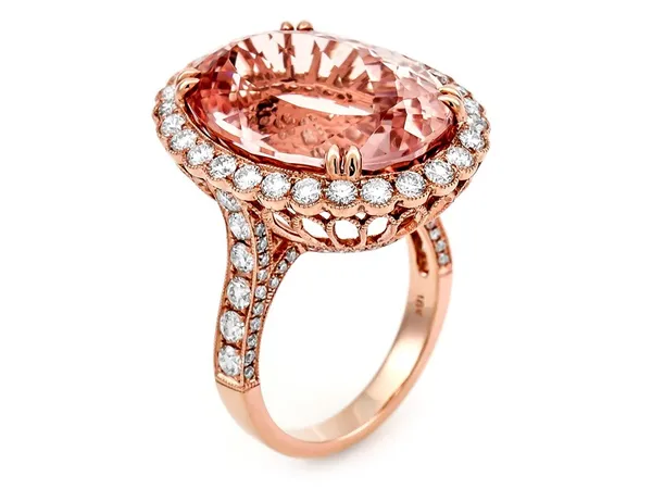 18K Rose Gold Morganite Ring
