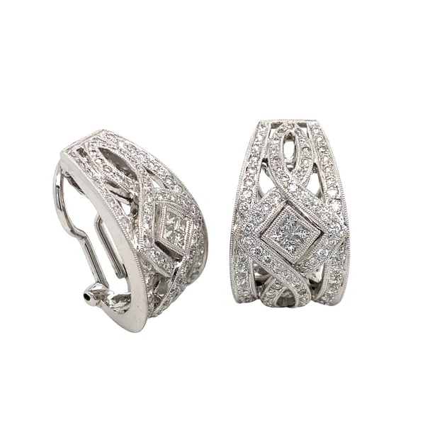 18K White Gold Diamond Earrings
