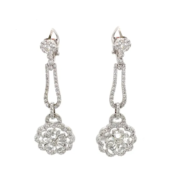 18K White Gold Diamond Earrings