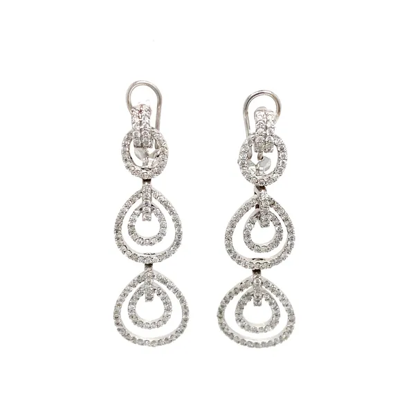 18K White Gold Diamond Earrings