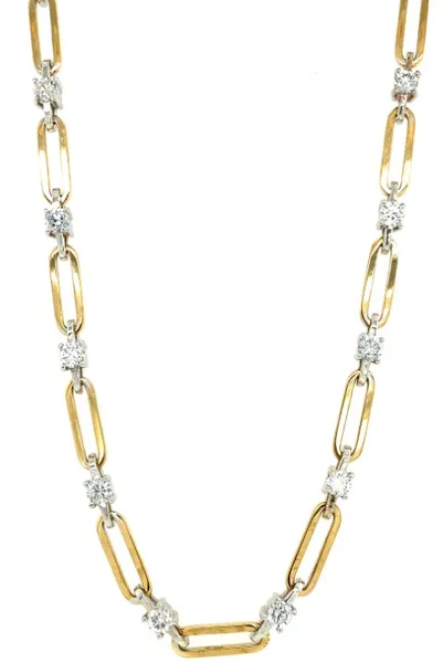 18K Two-Tone Diamond Necklace