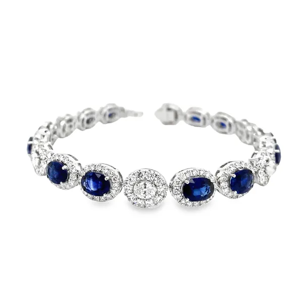18K White Gold Sapphire Bracelet