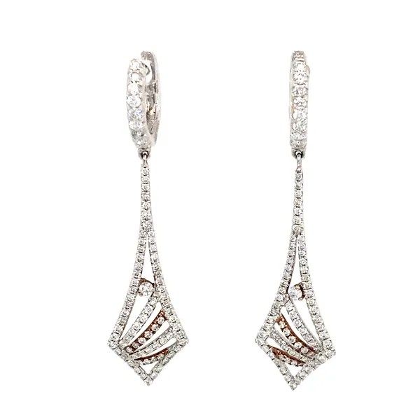 18K Two-Tone Diamond Earrings