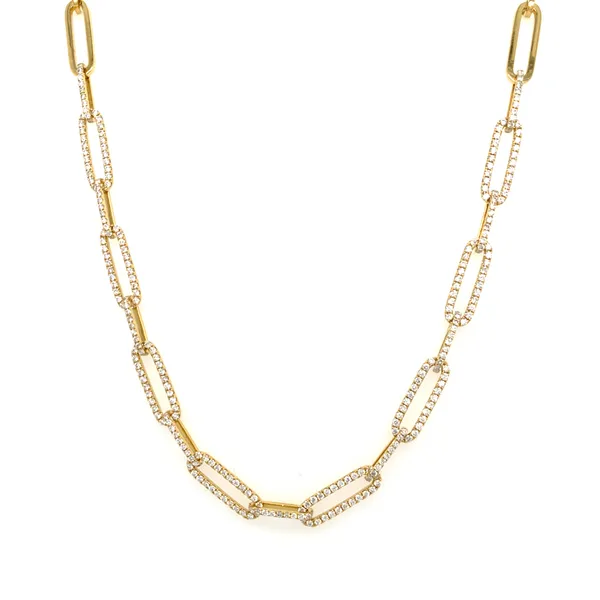 18K Yellow Gold Diamond Necklace