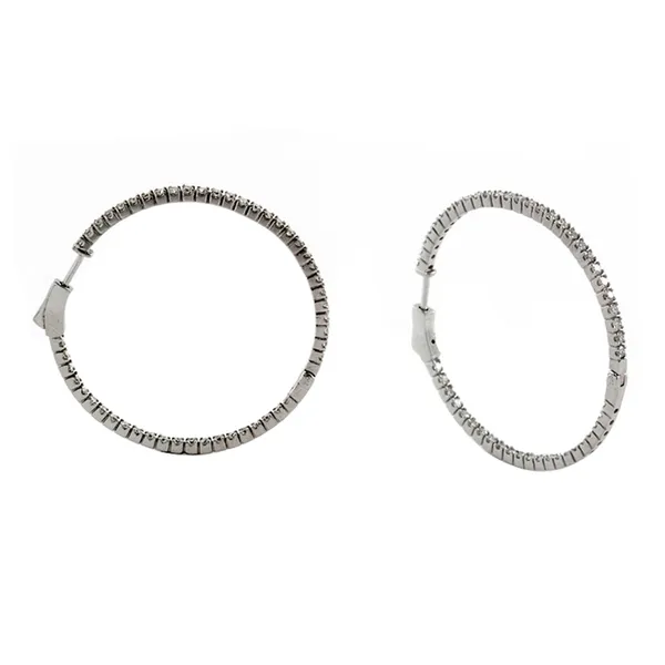 18K White Gold Diamond Earrings