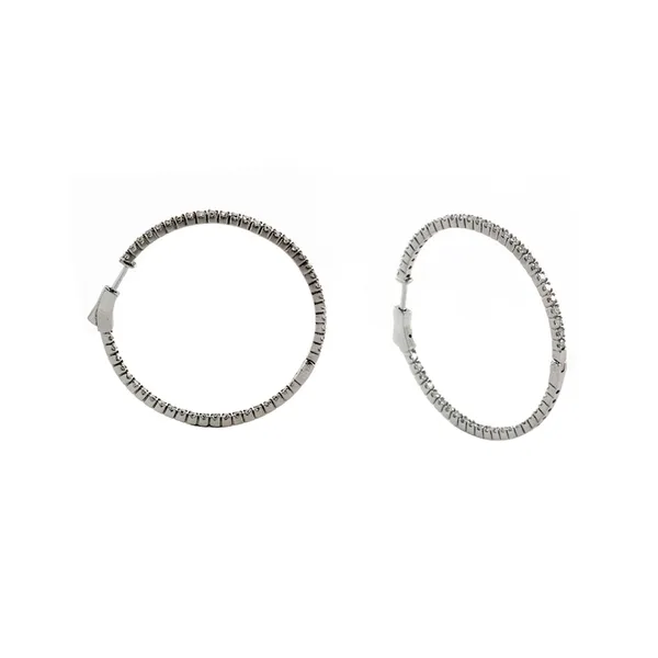 18K White Gold Diamond Earrings