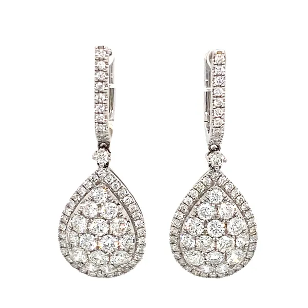 18K White Gold Diamond Earrings