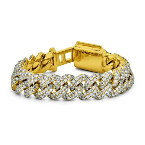 14K Yellow Gold Diamond Men’s Bracelet