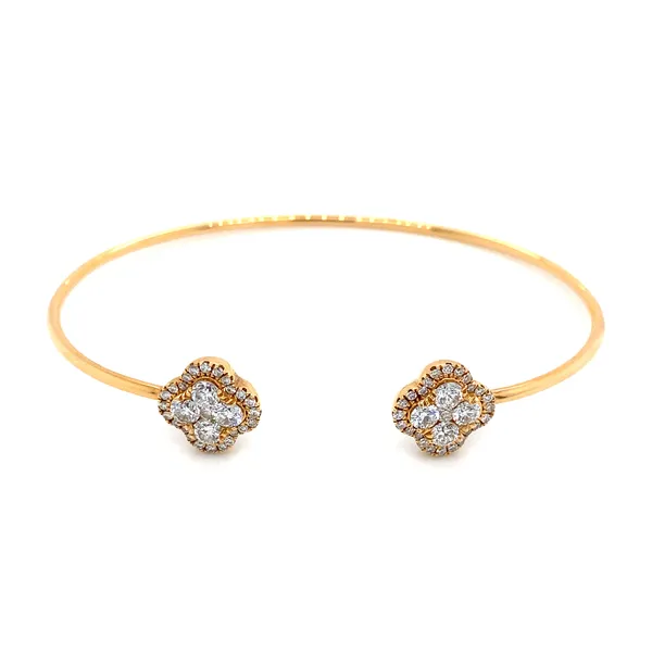 18K Rose Gold Diamond Bangle