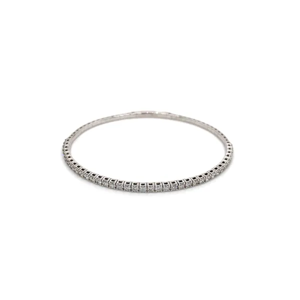 18K White Gold Diamond Bangle