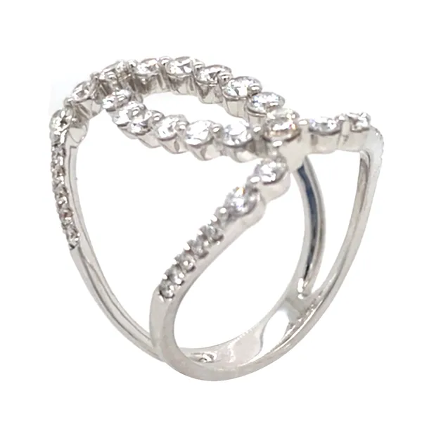 18K White Gold Diamond Band