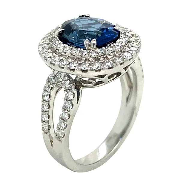 18K White Gold Sapphire Ring