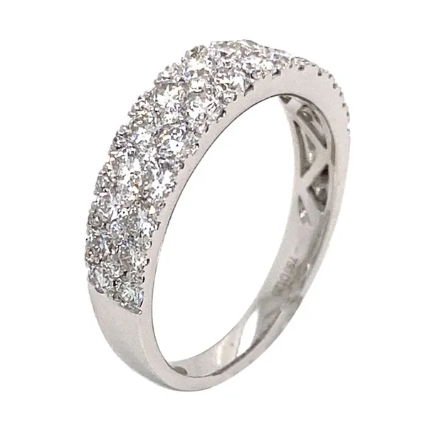 18K White Gold Diamond Band
