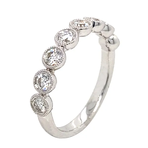 18K White Gold Diamond Band