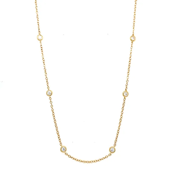 18K Yellow Gold Diamond Necklace