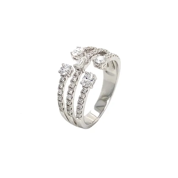 18K White Gold Diamond Band