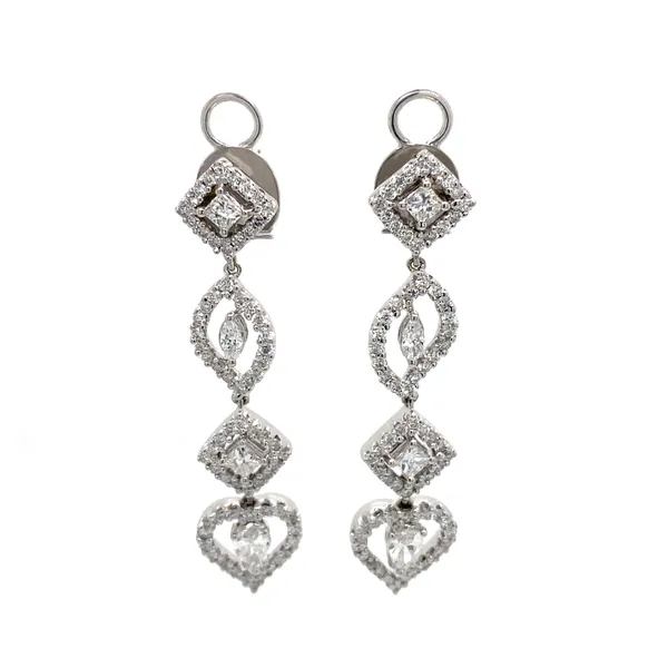 18K White Gold Diamond Earrings