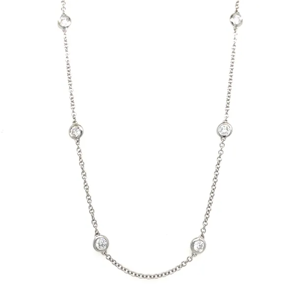 18K White Gold Diamond Necklace