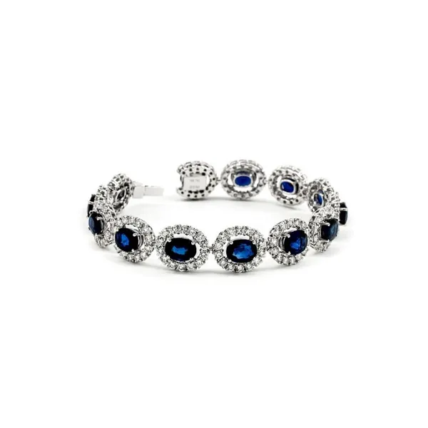 18K White Gold Sapphire Bracelet