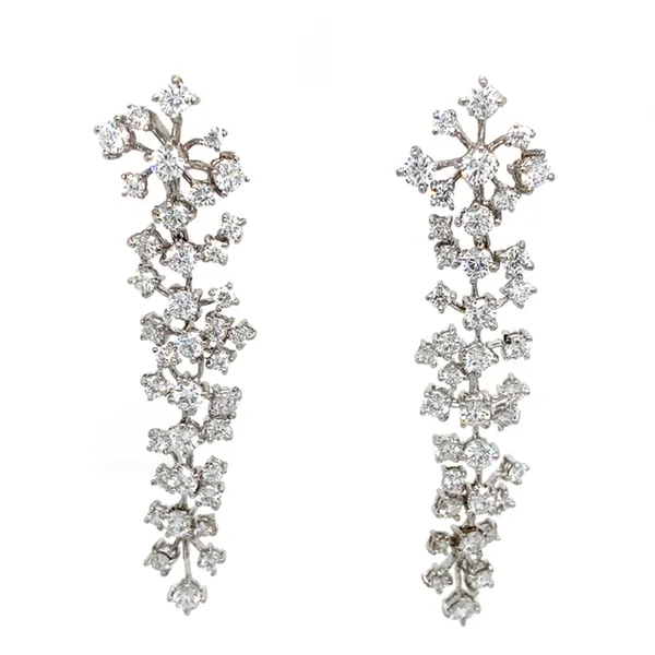 18K White Gold Diamond Earrings