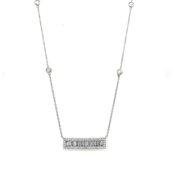 18K White Gold Diamond Necklace