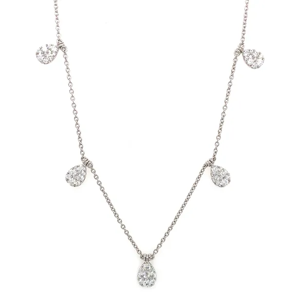 18K White Gold Diamond Necklace