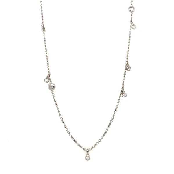18K White Gold Diamond Necklace