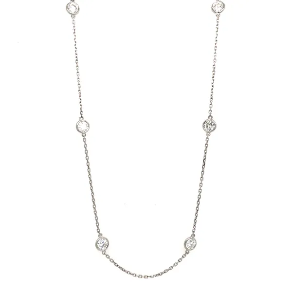 18K White Gold Diamond Necklace