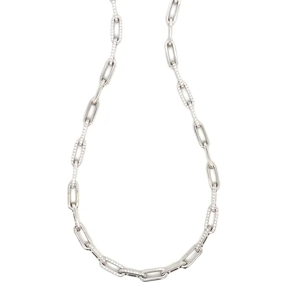 18K White Gold Diamond Necklace
