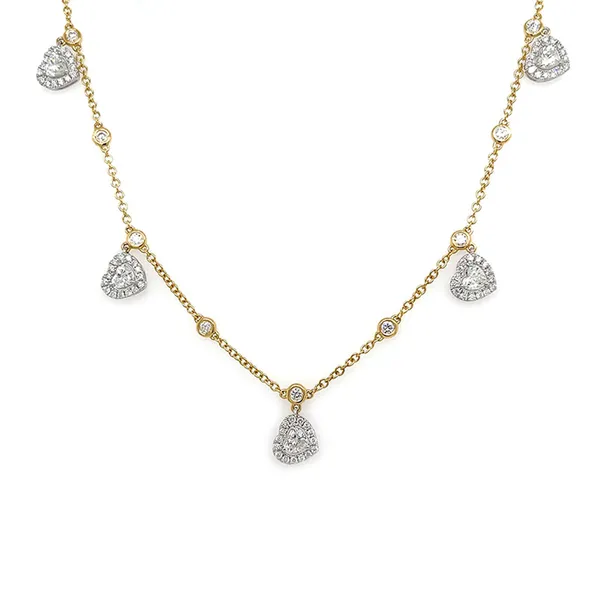 18K Yellow Gold Diamond Necklace