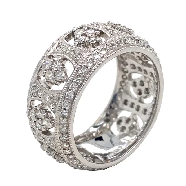 18K White Gold Diamond Band