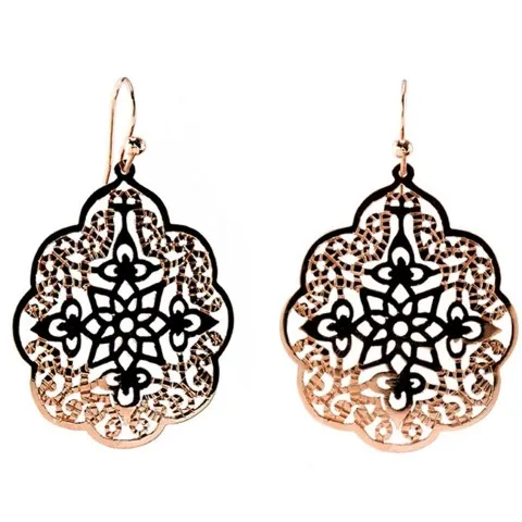 18K Rose Gold Floral Earrings