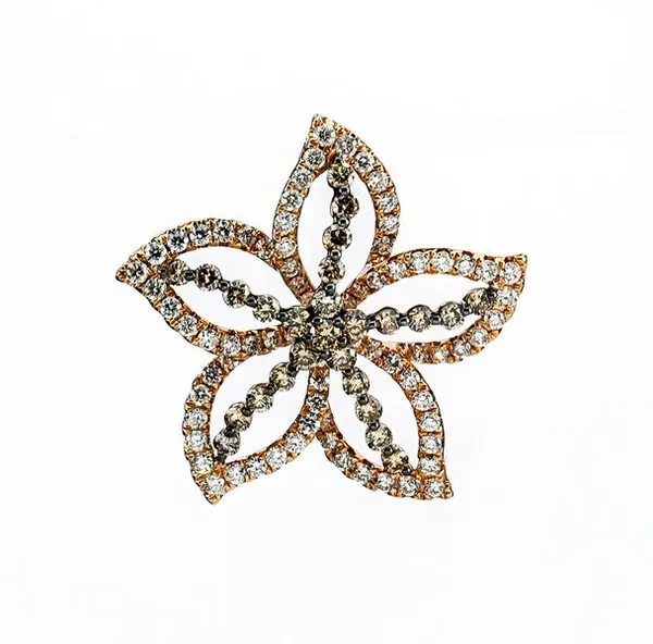 18K Rose Gold Brown Diamond Pendant